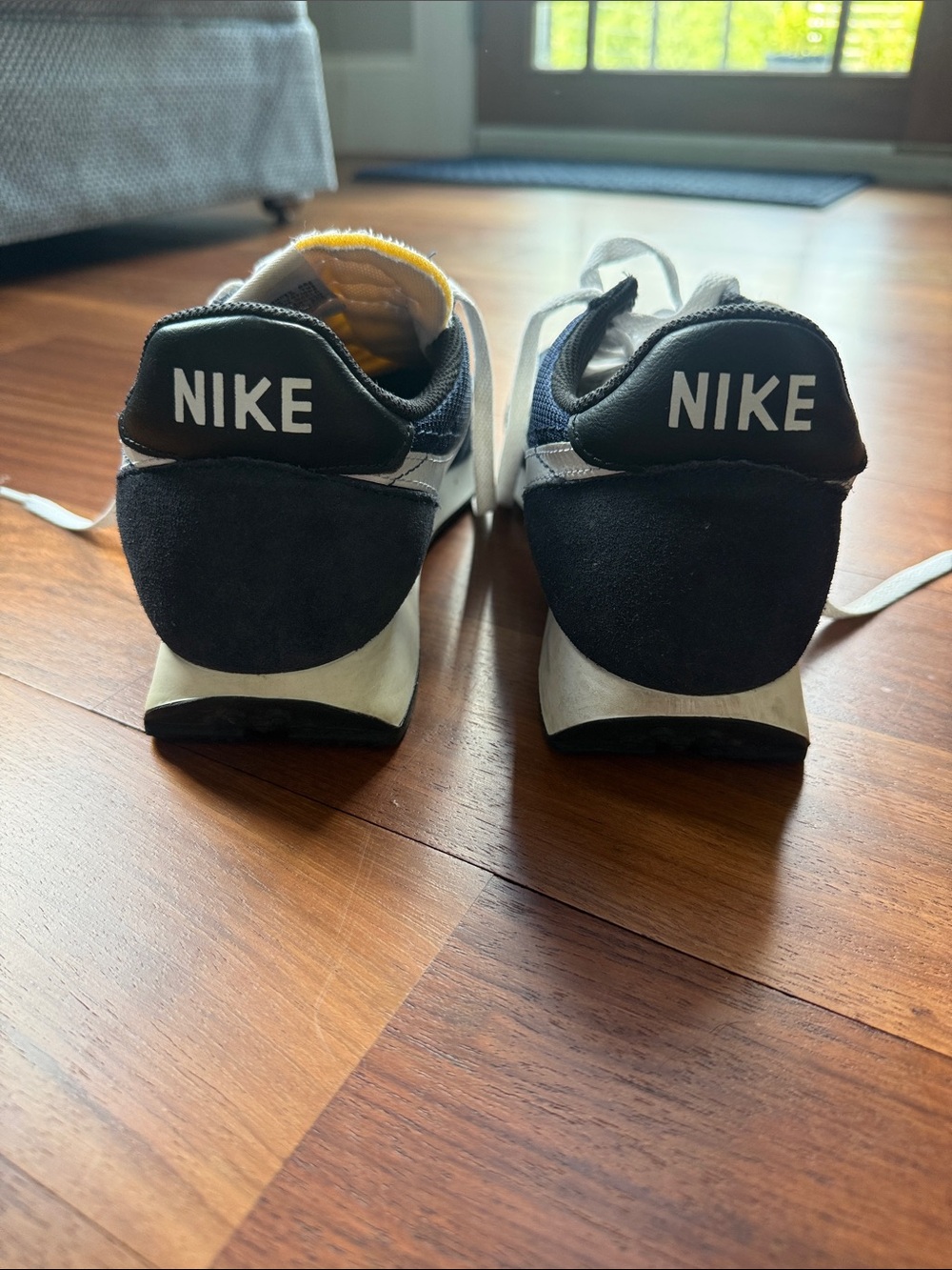 Nike Navy and White Retro Running Sneakers - Picture 4 of 8